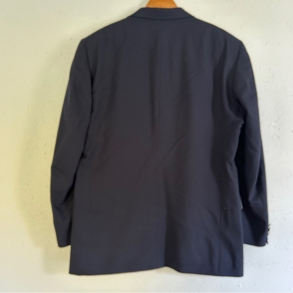 Vintage Oscar De La Renta Blue Wool Blazer Jacket Suit Jacket Size 44 L - Picture 6 of 8
